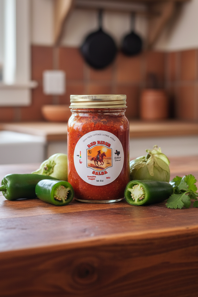 Mild Salsa with Green Jalapeños