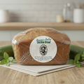 Plastic-Wrapped Zucchini Bread Loaf with Round Label
